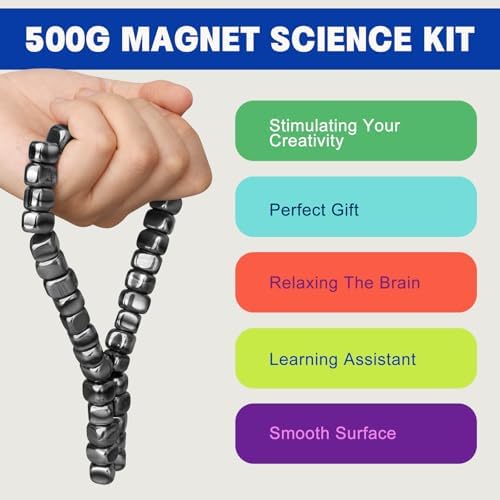 Magnet Stone Fidget Toys for Adults, Fidget Mangetic Rock with Fiber Case, Magnetic Game Replacement for Ferrite Putty, Executive Office Desk Fridge Decoration Stress Relief Gift - Image 2