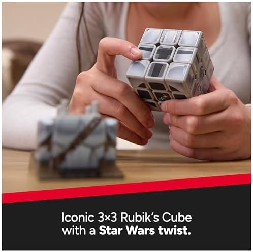 Rubik's Cube Star Wars Mandalorian Cuber Brain Teaser Collectible Figure - Image 3