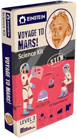 Einstein’s “Voyage to Mars Science Kit for Kids. STEM for Boys & Girls Aged 8 and Above. 12 Exciting Experiments Inside. Detailed Picture Guide Included. by purple-cow