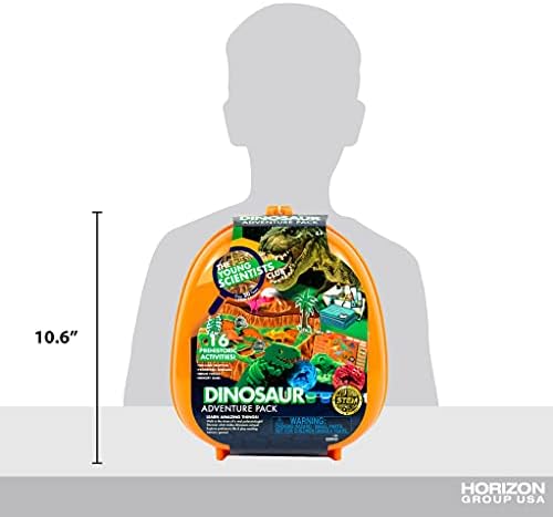 The Young Scientists Club Dinosaur Adventure Pack by Horizon Group USA, STEM Kit, 16 Educational Activities, Includes Reusable Backpack, DIY Foam Dinosaur & Fossils, 42-Piece Card Game & More, Multi - Image 3
