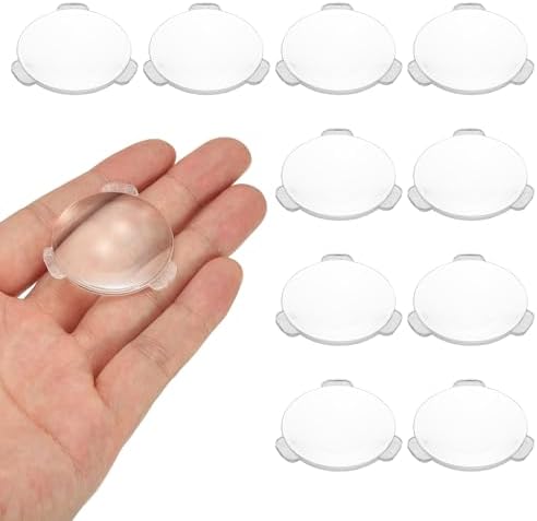 PATIKIL 10 Pack Biconvex Lens, 34mm Dia. 42mm Focal Length Aspheric Optical Lenses Magnifier Paperweight Acrylic Double Convex for DIY Office Desk Home Science Experiment Telescope by PATIKIL
