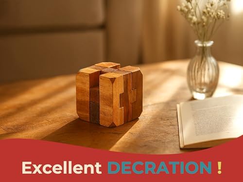 BSIRI Games Gifts and Brain Teaser Puzzles for Adults Classic Diamond Cube Puzzle Wooden 3D Puzzle Games to Challenge Mind for Fun and Educational Game - Image 4