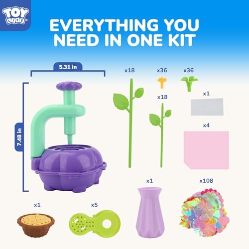 TOY Life DIY Flower Bouquet Craft Kit for Girls, Ages 3-8 - Image 3