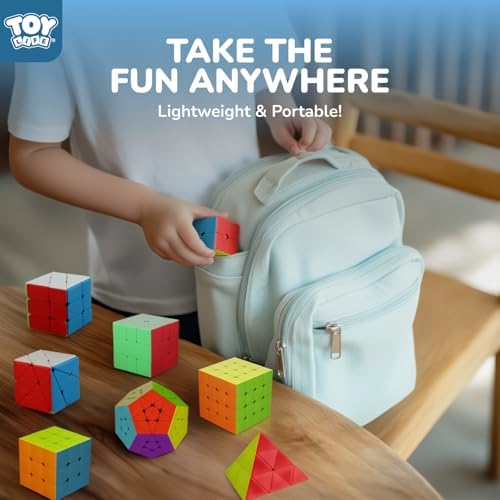 STEAM Life Speed Cube Set 8 Pack Magic Cube | Includes 3x3, 2x2, 4x4 Speed Cube, Pyramid Cube, Megaminx Cube Bundle Collection Cube Toys for Kids & Adults - Image 5