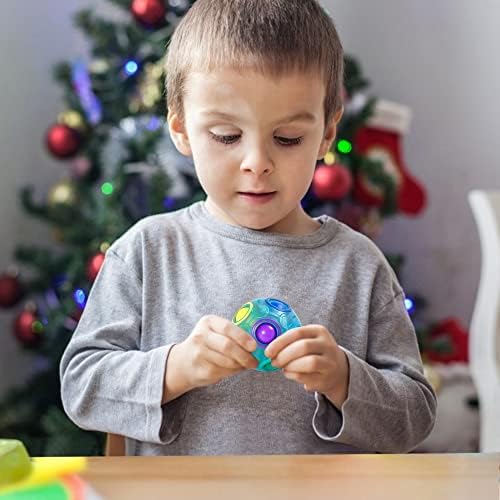 Vdealen Magic Rainbow Puzzle Ball, Fidget Ball Puzzle Brain Teaser Fidget Toy for Boys & Girls- Birthday Party Easter Valentines Christmas Stocking Stuffers for Kids Teen & Adults(Blue) - Image 5