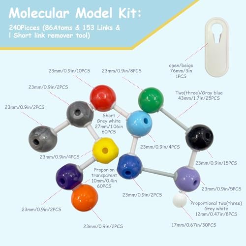 240Pcs Molecular Model Kit for Organic Chemistry Set - Image 2
