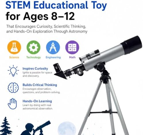 Telescope for Kids 8–12, Beginner Telescope 100x Magnification - Image 6