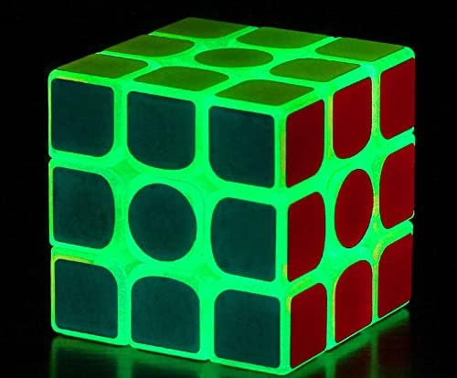 AMAZA 3x3 Fluorescent Speed Cube, Green Luminous, Plastic, Puzzle, 1 Set, 1 Piece, 1 Count, Adult by Unknown