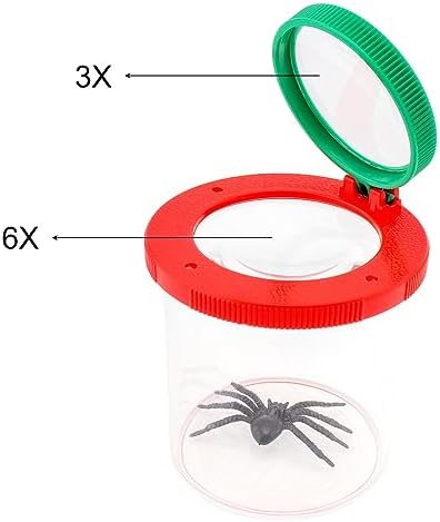 2 Pieces Magnifying Insect Box, Insert Bug Viewer, Bug Magnifier Container, Critter Insect Cage Bug Jar, Bug Catcher Kit for Science Nature Exploration Tool, Bugs View Magnifier Observation - Image 2