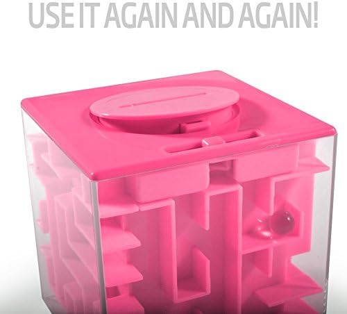 Trekbest Money Maze Puzzle Box - A Fun Unique Way to Give Gifts for Kids and Adults (Pink) - Image 4
