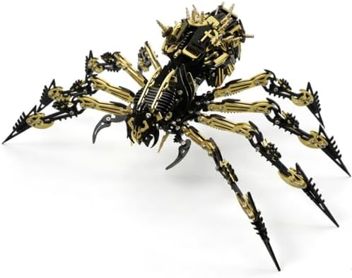 3D Metal Assembly Model Set Mechanical Spider Model Kit for Adults, 800pcs Brain Teaser STEM Kit for Kids, DIY Hobbies for Men Women - Creative DIY Gift for Adults & Teens (Black Gold) - Image 2