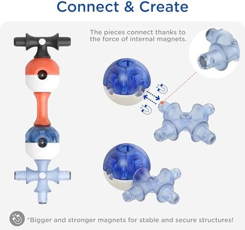 Magnetic Building Set for Kids, STEM Educational Toys for 3+ Year Old Boys and Girls, Space Planet Blocks - Image 4