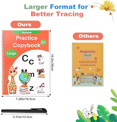 Goldge Magic Grooved Writing Practice for Kids 3-8 – 4 Handwriting Practice - Image 2