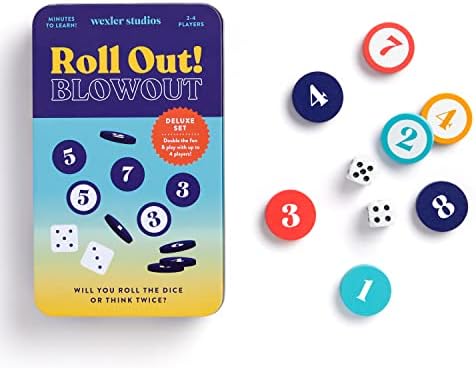 Galison Wexler Studios Roll Out! Blowout – Fun Dice and Checker Game for Adults and Kids Perfect for Travel and Family Game Night, 2-4 Players - Image 2