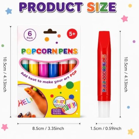 6-Color 3D Puffy Pens, DIY Art Set for Kids 6+ - Image 5
