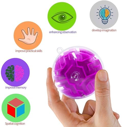 24 Pack 3D Puzzle Maze Ball Toys, Mini Puzzle Party Favors for Girls, Fidget Game Toys School Rewards & Classroom Prize for Students, Birthday Party Decoration Easter Valentines Day Gifts Ages 6-10 - Image 2