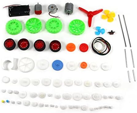 Fielect 69Pcs Plastic Gear Kit DC Motor Gears Kit DIY Gear Assortment Accessories Set for Motor Robot Various Gear Axle Belt Bushings by Fielect