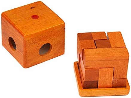 3D Wooden Cube Puzzles Wooden Brain Teaser Puzzle Gift Desk Puzzles Geometric Intellectual Jigsaw Logic Puzzle Educational Games Toy for Kids and Adults by AHYUAN - Image 4