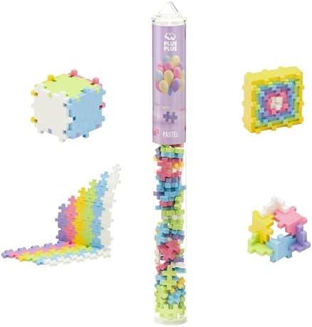 PLUS PLUS Pastel Color Mix Tube - Mini Interlocking Building Blocks Set by Plus-Plus