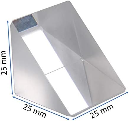 25 mm Glass Right Angle Triangle Prism, Coated Reflecting Prism, Right Angle Prism Mirror, Component for Precision Optical Instruments (Pack of 3) - Image 2