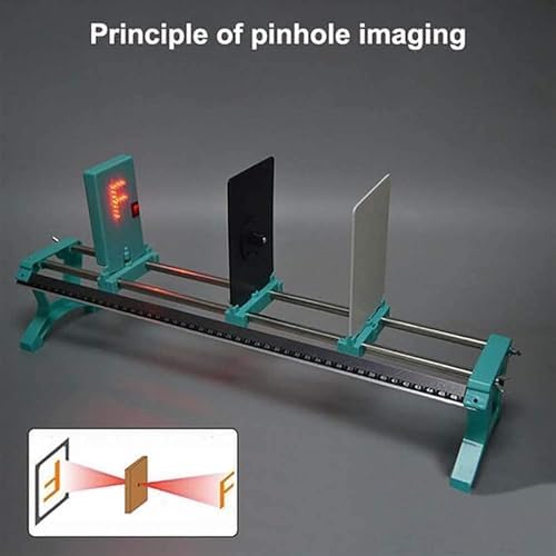 Portable Optical Bench Experiment Kit for Pinhole & Mirror Imaging Physics Tests Compact Equipment Set for Lens & Reflection Experiments - Image 4