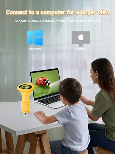 Microscope for Kids 1000X Handheld Digital Miniscope Stem Toys Gifts - Image 6