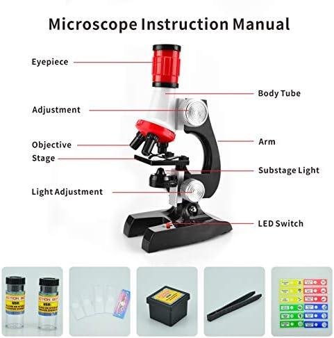 Little World Kids Microscope with LED Light - 100X/400X/1200X Magnification - Image 3