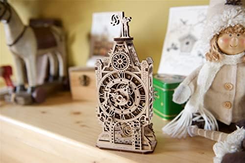 UGEARS Old Clock Tower 3D Wooden Puzzles for Adults - Wooden Model Kits for Adults Clock Kit for Do It Yourself Wood Building Kit for Adult Mechanical Puzzle Brain Teaser, Hobby Set - Image 5