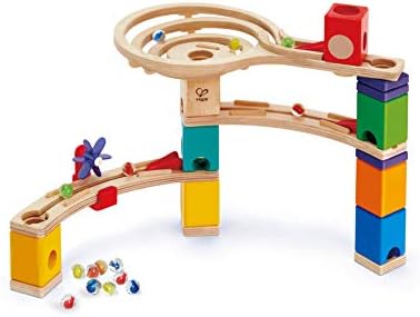 Hape Quadrilla Race to Finish Wooden Blocks with Marble Run Play - Image 5