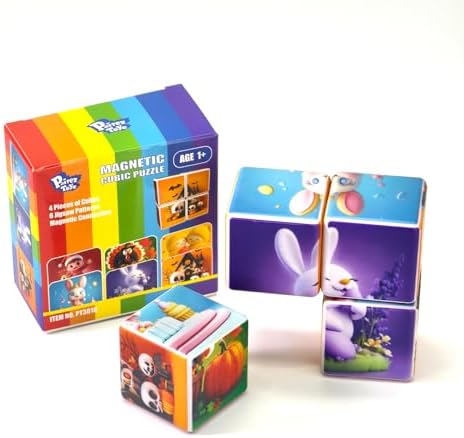 Pairez Toys Magnetic Building Blocks for Toddlers 1-3, Large Puzzle Cubes - Image 2