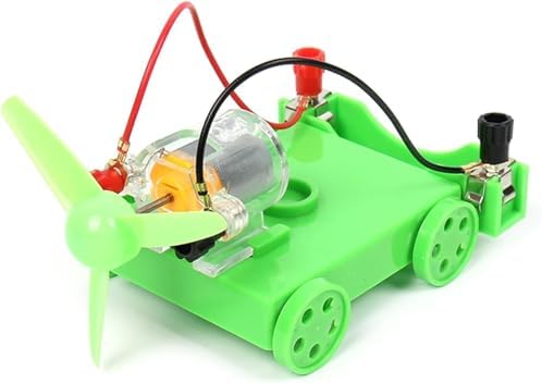 Electric Small Fan Converts Battery Power Into Wind Energy Wind Powered Car Wind Energy Driven Fun Car DIY Technology Small Production Educational Science - Image 2