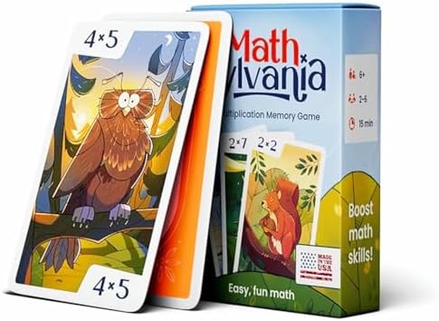 Homeschool Multiplication Memory Card Game – MathSylvania | Family Game Night Learning Game | Made in USA by Unknown