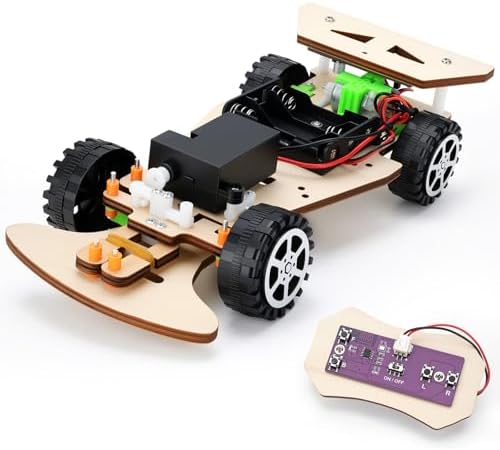 Wooden Racing Car, STEM Kits for Kids Age 8-10, STEM Toys for Boys 8-12, Remote Control Model Car Building Kits, Science Crafts Projects, Educational Gift for 9 10 11 12 13 14 Year Old Teen by LEPANDA