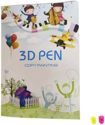 3D Pen Stencils with 2 Finger Caps, 20 Pages 40 Patterns 3D Drawing Book Templates, with a Reusable Transparent PVC Drawing Board, 3D Art Pen Accessories Adults Starter for 3D Printing Pen by RZXYYGS