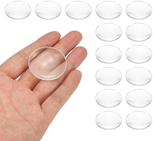PATIKIL 15 Pack Biconvex Lens, 37mm Dia. 42mm Focal Length Aspheric Optical Lenses Magnifier Paperweight Acrylic Double Convex for DIY Office Desk Home Science Experiment Telescope by PATIKIL