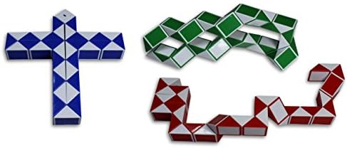 Magic Snake Cube Twist Puzzle Bundle of 3! 36 Wedges! 3 Large Cubes (Large 3 Pack) - Image 5