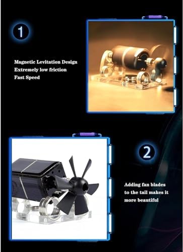 Magnetic Levitation Solar Motor - Creative Desktop Decoration, Solar-Powered with Stable Effect - Image 5