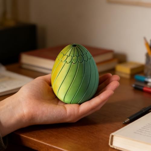 Twisty Fidget Egg, 3D Printed Slippery Egg Fidget , Easter Egg Toys, Easter Basket Stuffers, Rotating Fidget Puzzle Toy for Stress Relief, Colorful Desk Fidget Toy, Easter Party Favors (F Set, Large) - Image 4