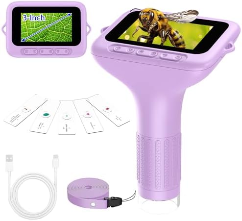 Digital Handheld Microscope for Kids 3.0" HD 32GB 1000X Camera Portable by QUNSE