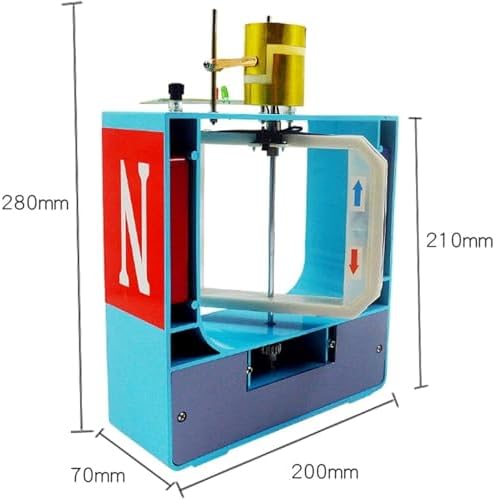 Dual-Purpose AC DC Generator & Motor Combined Model, Physics Electromagnetic Energy Conversion Demonstrator, Magnetic Field Coil Rotation Experimental Teaching Instrument - Image 6