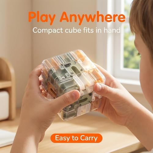 3D Maze Cube Puzzle Toy for Kids & Adults, Transparent Smart Brain Teaser Magic Cube Game, Educational STEM Fidget Toy, Stress Relief Gift for Boys Girls Ages 6-12 - Image 4