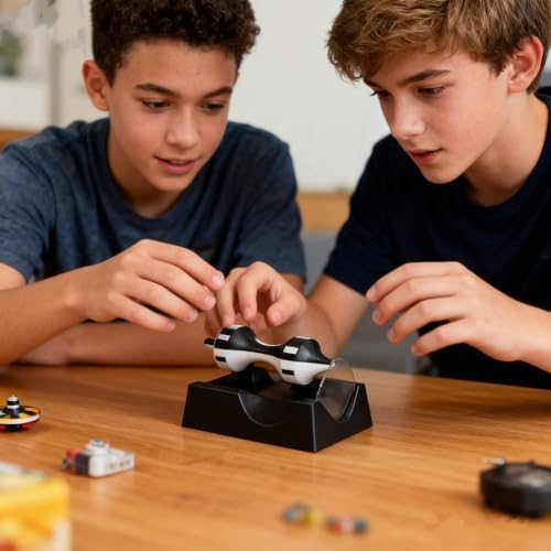 Magnetic Levitator Floating Classic Monochrome Spinning Top Anti-Gravity Gyroscope Toy for Office Desk Home Decoration - Image 3