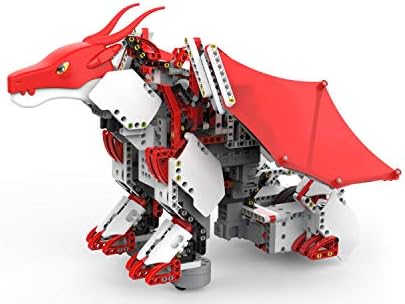 JIMU ROBOT Mythical Series: FireBot Kit/App-Enabled Building & Coding STEM Robot Kit (606 Pcs), Red, Model:JRA0601 by UBTECH+ROBOTICS+CORP