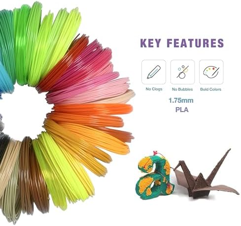 3D Pen PLA Print Filament Refills 1.75mm 20 Color 328 Ft 16.4 Ft Ea - Image 5