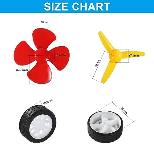 6 Sets DC Motors Kit Mini Electric Hobby Motor 3V -12V 25000RPM with Plastic Gears 2X AA Battery Holder Boat Rocker Switch Shaft Propeller for DIY Science Projects - Image 6