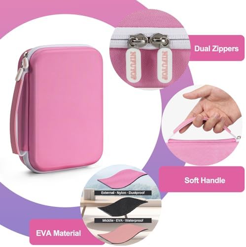 Case for 3Doodler Start+ Essentials (2023,2024) 3D Pen Set, Art Activity Set Storage for Educational STEM for Boy Girl, Carrying Case for Print Filament Refill, Cable and Accessories, Pink (Box Only) - Image 5