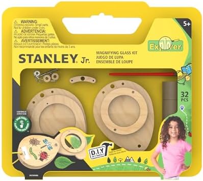 Red Toolbox Stanley Jr. Wood Magnifying Glass Kit by RedToolbox