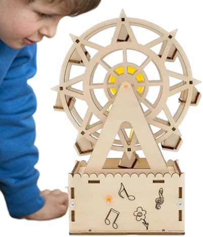 Ferris Wheel Musical - Music Box Set Assembly, Rotating Wooden Ferris Wheels Craft Kit, STEM Educational Science Toy for Adults Teens, Creative DIY Model | for Birthday Christmas Boys 2026 - Image 5