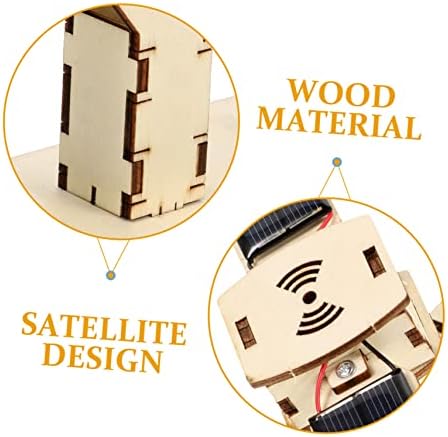 Wooden Artificial Satellite Model DIY Assemble Kit for Boys and Girls - Image 3