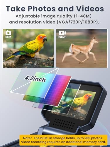 Acoath Binoculars for Kids with Night Vision Camera, Kids Telescope, 10X Optical Zoom, Magic Adventures Telescope Toys Gifts for Age 3, 4, 5, 6, 7, 8, 9, 10+ Years Old Boys Girls - Image 5